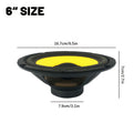 1pc 6"/8"/10" Car Subwoofer,  Good Sound Quality, 4 Ohm, Suitable For Car Component Stereo, 80 Magnet, Bright Yellow