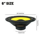1pc 6"/8"/10" Car Subwoofer,  Good Sound Quality, 4 Ohm, Suitable For Car Component Stereo, 80 Magnet, Bright Yellow