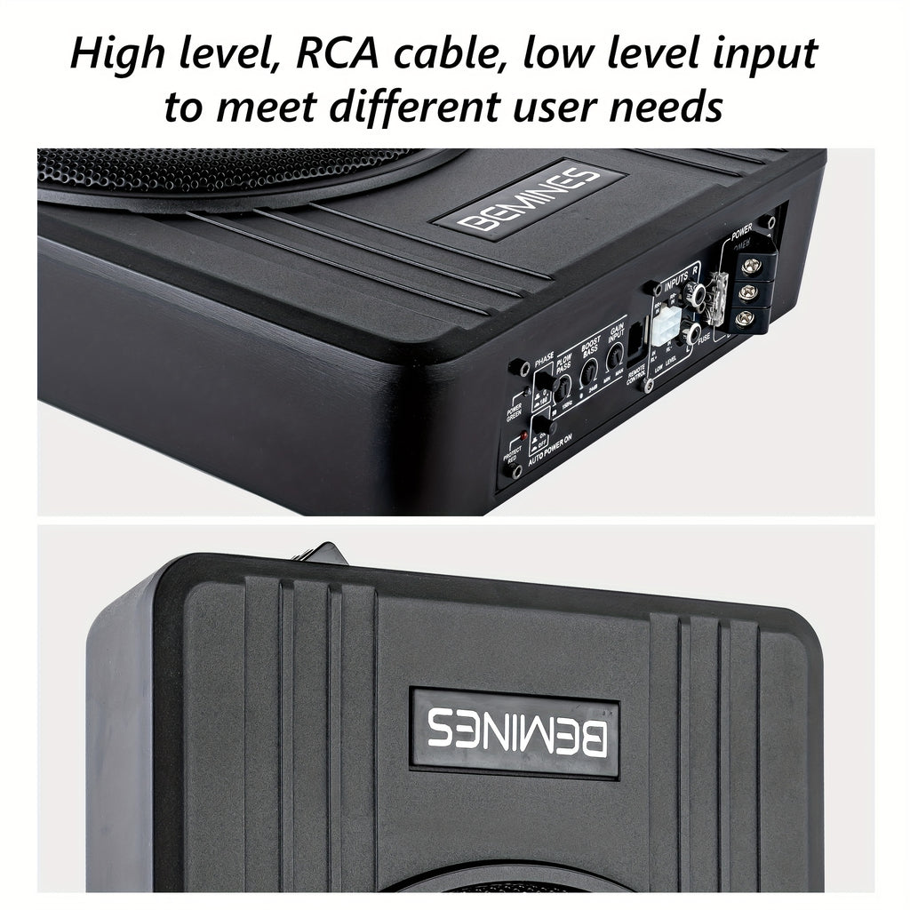10" Car Under Seat Subwoofer System, Ultra-thin Body Power Hi-fi Audio Processor, Car Under Seat Subwoofer System