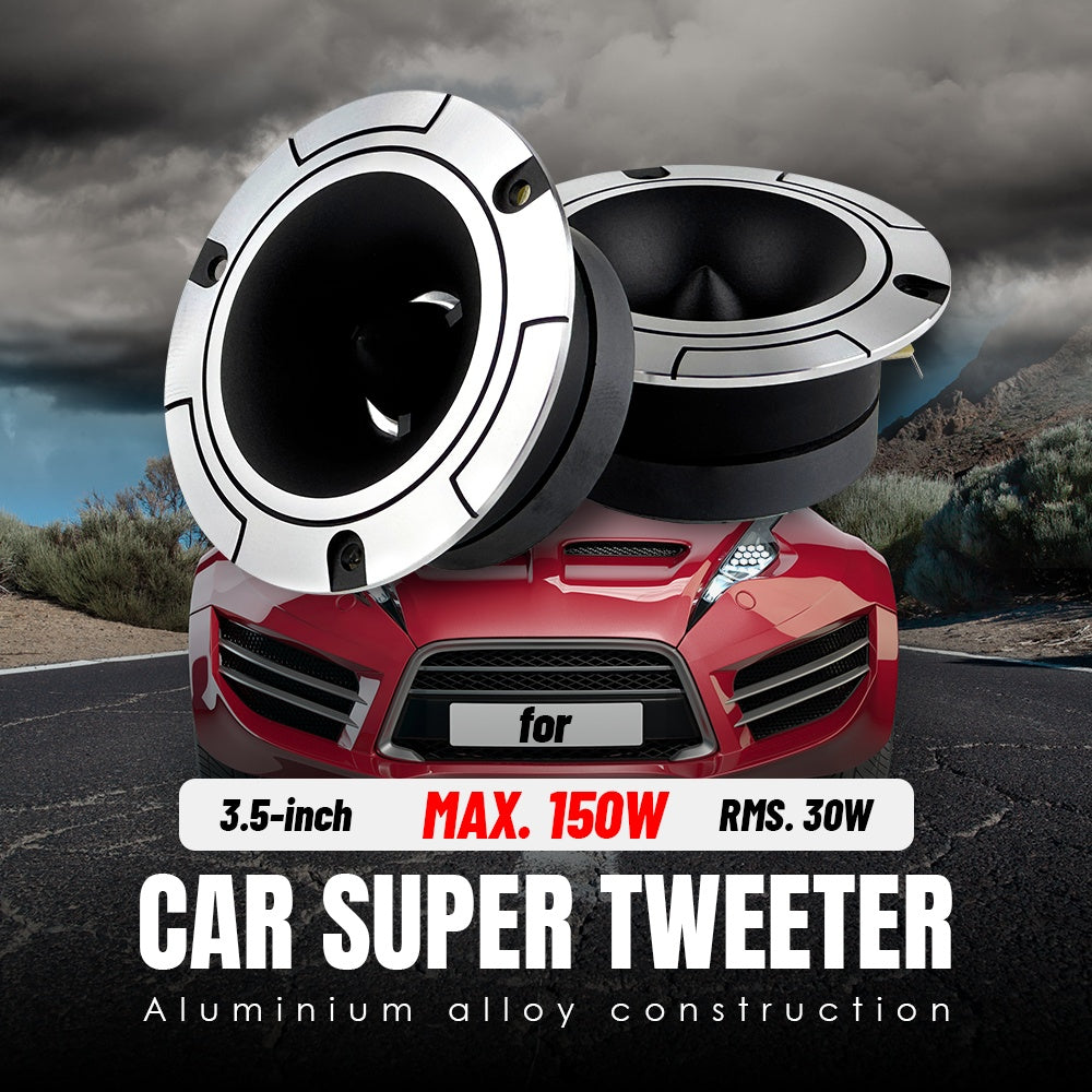 MAX.150W Car Tweeter, Bullet-Style, Aluminum Frame, Built-in Capacitor, Universal Installation, Superior Penetration, Clear High Frequency MA-14