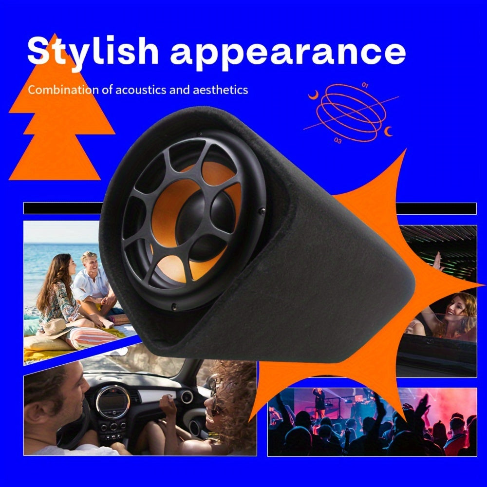 High-Power Active Subwoofer for Cars - 6", 8", 10" Sizes with Built-in Amplifier, Enhances Sound Quality, Easy Installation
