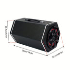 6-inch Car Diamond Leather Car Subwoofer, 12V High Power Speaker, RMS.80W Rubber Bass Flute + 2 Color Lights High, Exquisite Sound, Stun Bass, Soundproof Evenly, Vehicle Audio Modification, Improve Sound P600, Without Battery