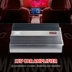 Car Class A/B 4-channel Car Amplifier, 12V Stereo Audio Amplifier, Large Heat Dissipation Performance, Strong Power, Enhanced Bass Effect, the Main Four Door Speakers, Enhance Your Driving Experience with Quality Sound