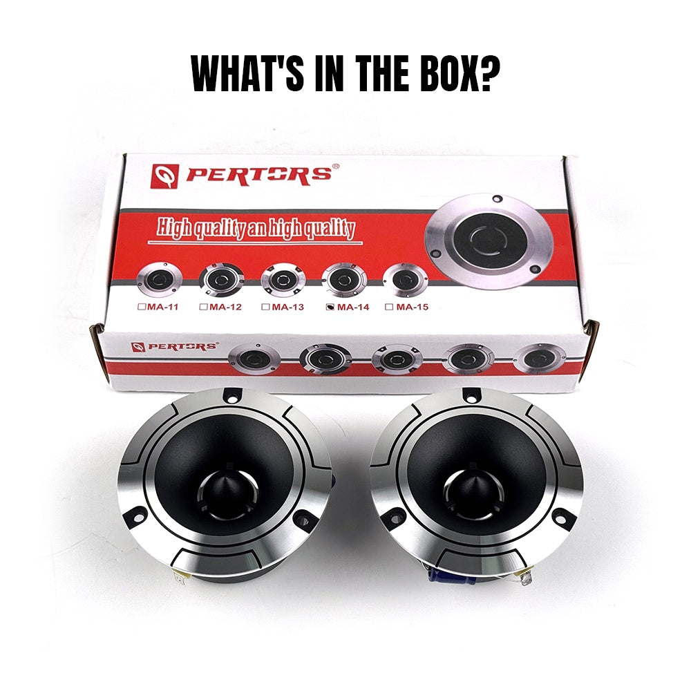 MAX.150W Car Tweeter, Bullet-Style, Aluminum Frame, Built-in Capacitor, Universal Installation, Superior Penetration, Clear High Frequency MA-14