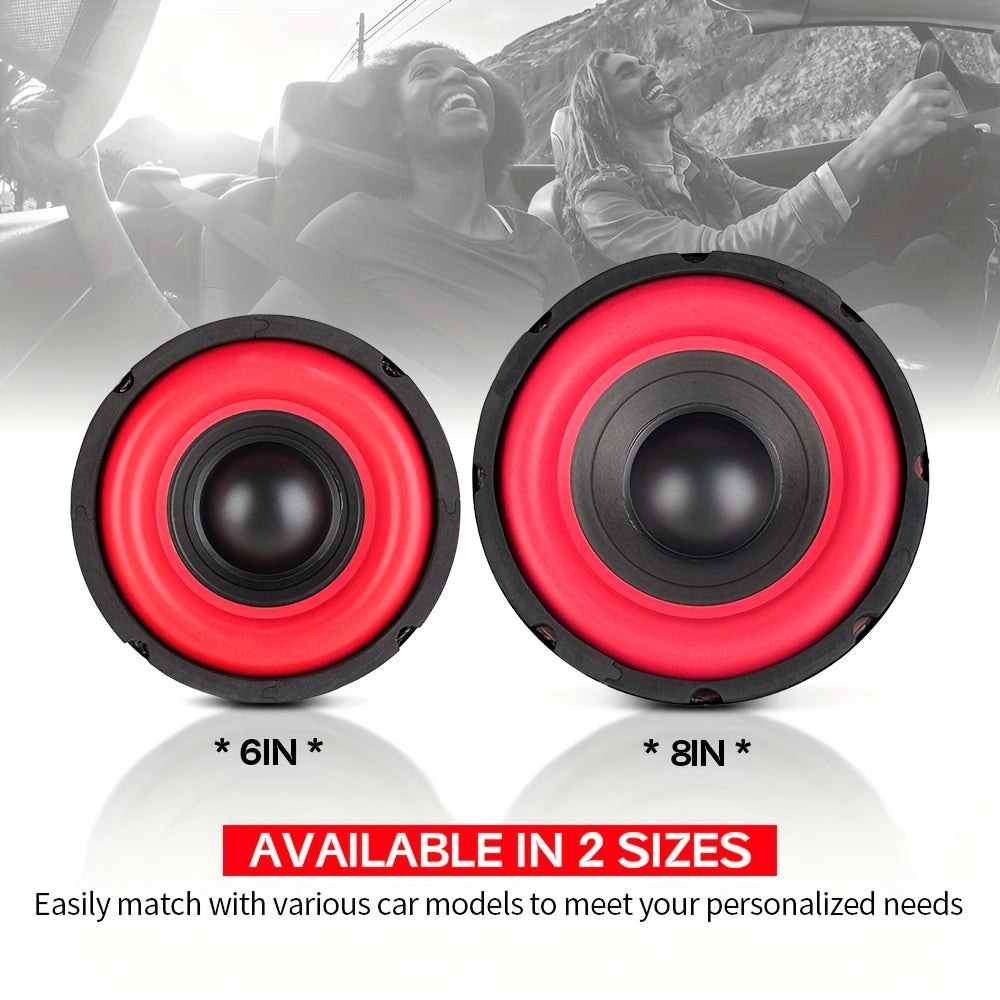 6 Inch / 8 Inch Car Subwoofer, High Power Full Frequency Speaker, 4 Ohm 100 Magnetic 35 Core, Excellent Sound Quality, Thick Bass, Suitable for Car Audio Modification, RMS.100W