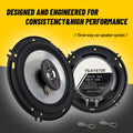 1 Pair of 6.5-Inch RMS.40W 3-Way Car Hifi Coaxial Speakers with Dust Cover, Door Car Audio Stereo Full-Range Speakers, a Must-Have for Music Journeys