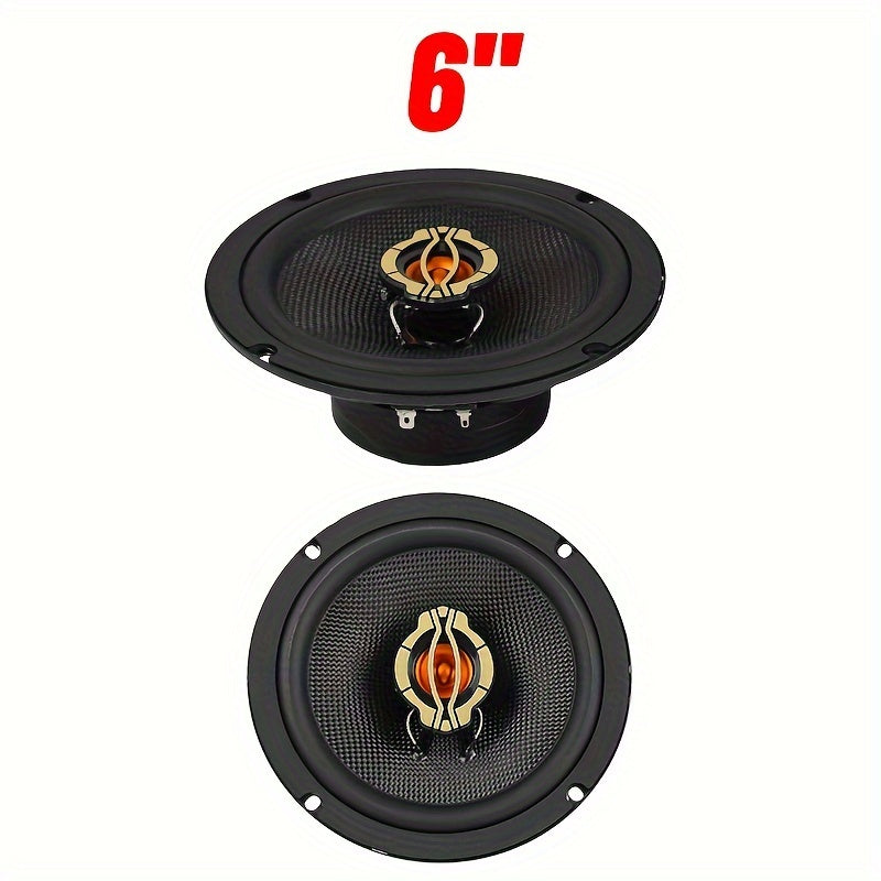 KL-60B Car Audio Set Speaker, Car Audio 6.5 Inch Coaxial Speaker High School Bass, MAX1000W4 Ohm Car Speaker, a Pair