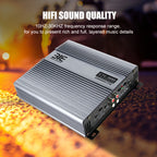 2-Channel Class AB 12V Car Amplifier, Heat Dissipation Designed to Drive Subwoofers And Speakers, Stereo Audio Amplifier with Powerful Power