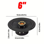 KL-60B Car Audio Set Speaker, Car Audio 6.5 Inch Coaxial Speaker High School Bass, 4 Ohm Car Speaker, a Pair