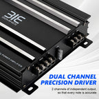 Class A/B 2-channel Car Power Amplifier | High Power, 12V Stereo Audio Amplifier, Excellent Heat Dissipation, Sound Quality Improvement, Aluminum Alloy, Universal Fit, Bemines Brand