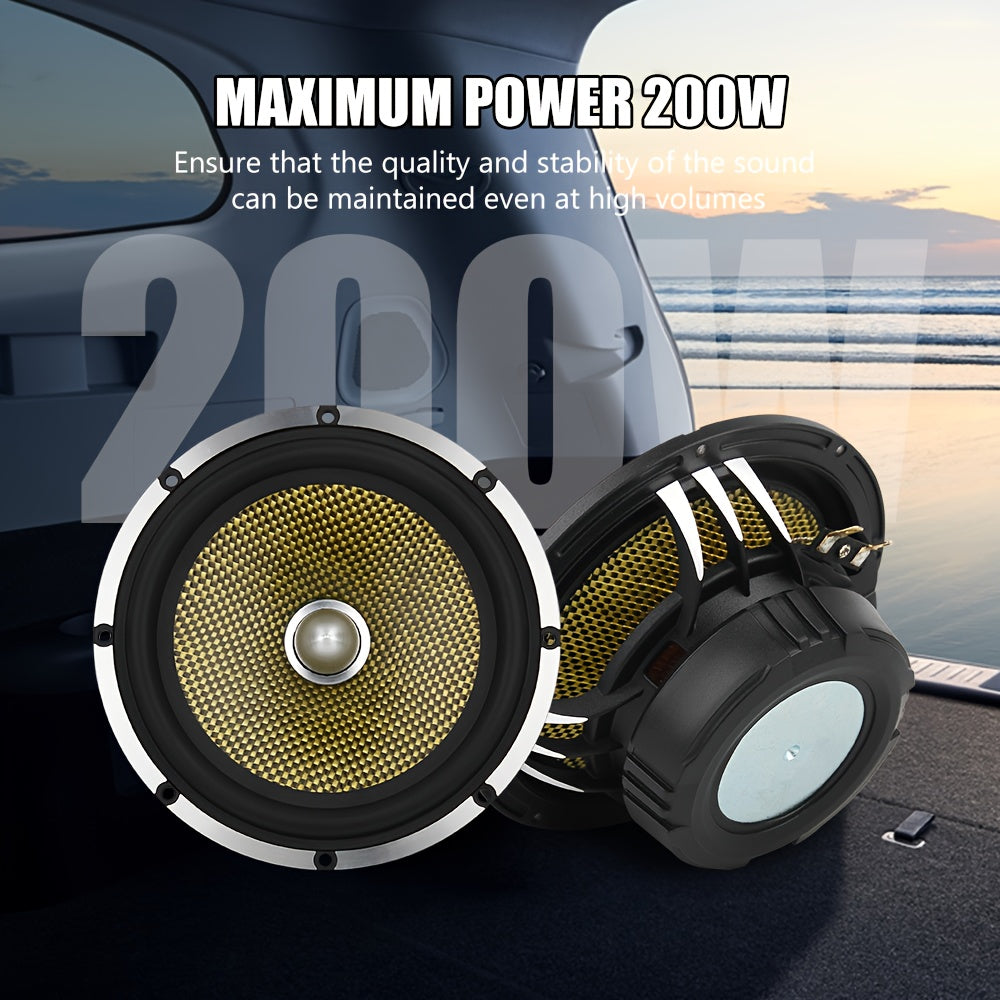 1pc Full-Range Speaker, 6.5-Inch Car Bass/Midrange Speaker Audio, MAX.300W Full Range Tuning Vehicle Speakers, Frequency Range 45HZ-13KHZ, 90 Magnetic, Sweet Tone, 12V Suitable for Car Speaker Modification, HIFI Speakers, Bookshelf Speakers, Etc