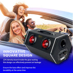 6-inch Car Diamond Leather Car Subwoofer, 12V High Power Speaker, RMS.80W Rubber Bass Flute + 2 Color Lights High, Exquisite Sound, Stun Bass, Soundproof Evenly, Vehicle Audio Modification, Improve Sound P600, Without Battery