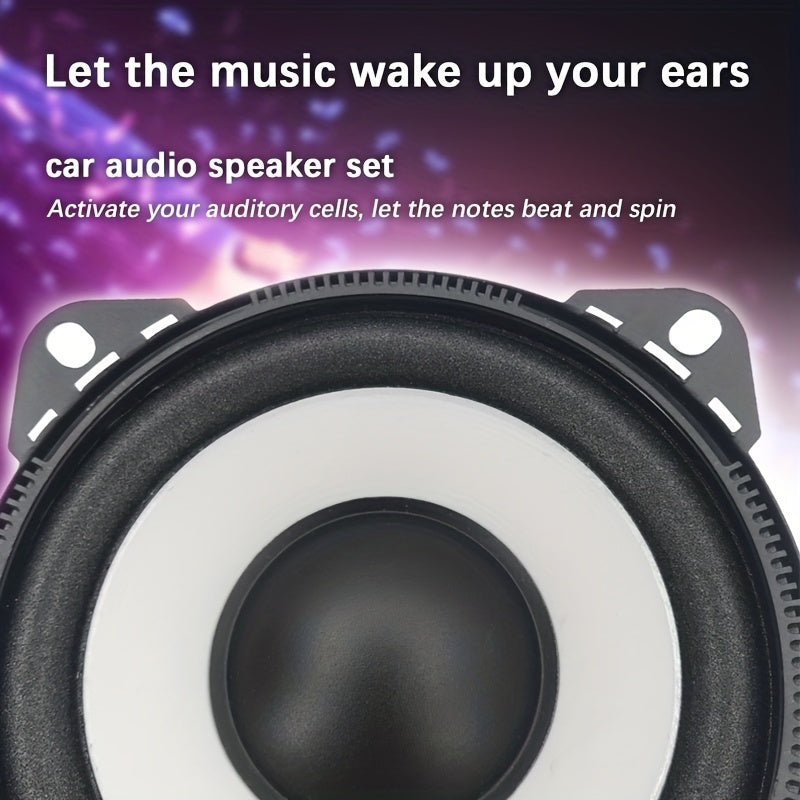 1 pair of 4 inch MAX.300W car set high fidelity coaxial speakers with dust cover and audio cable, RMS.30W car audio music stereo full range speakers, set with 2 tweeters