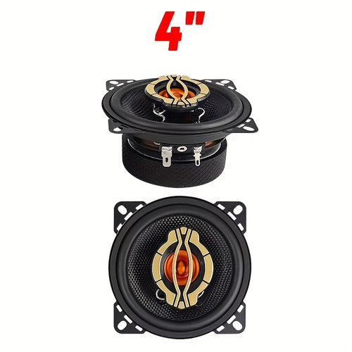 1 Pair of 4-inch/5-inch/6.5-inch Coaxial Car Speakers, 4 Ohm, Suitable for Car Audio Upgrades