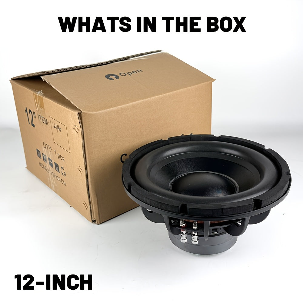 Super Bass Car Speaker, 12-Inch Dual Magnet Dual Voice Coil Speaker, High Power, Enhances Original Car Audio, RMS. 600W, Without Battery