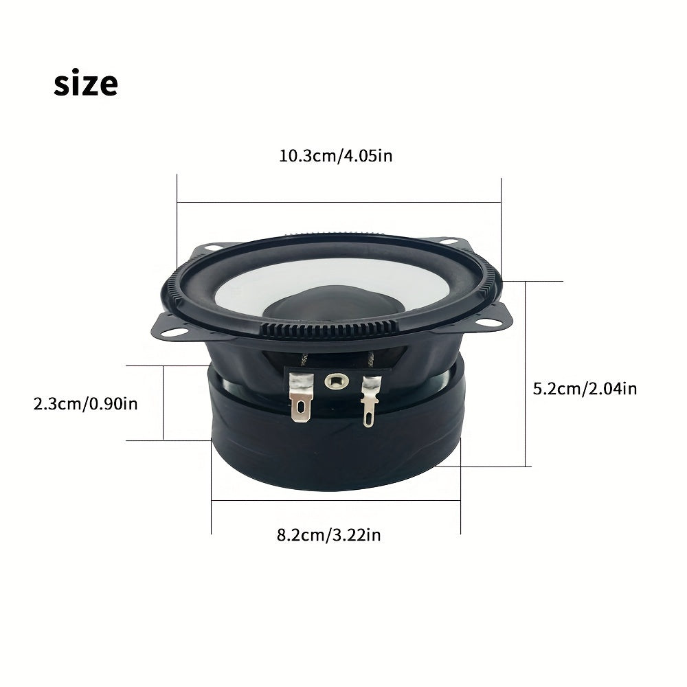 1 pair of 4 inch MAX.300W car set high fidelity coaxial speakers with dust cover and audio cable, RMS.30W car audio music stereo full range speakers, set with 2 tweeters