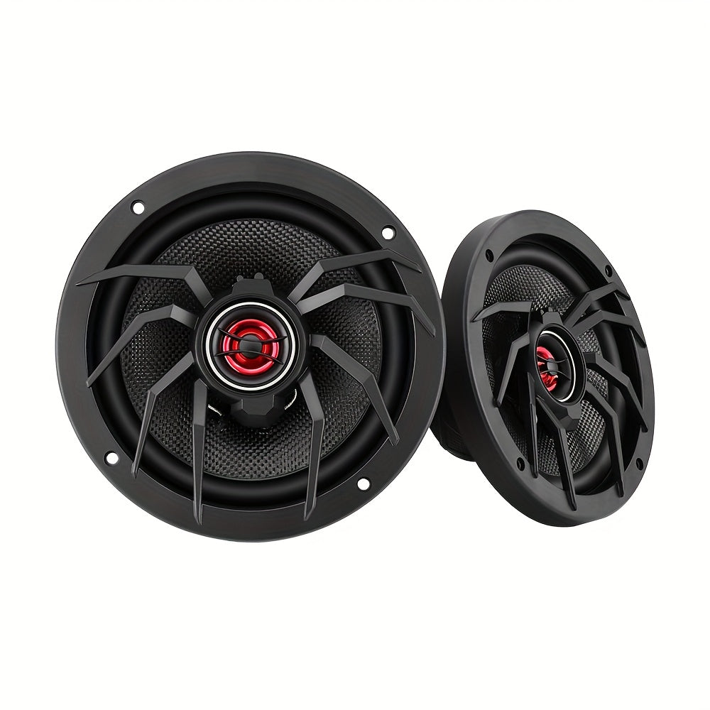 Pair of 6.5-Inch Car Coaxial Speakers, MAX.400W Full Range Modification, 2-Way Design, Frequency Response 65HZ-20KHZ, RMS.50W Full Range Speakers, Sweet and Moving Sound, 12V Suitable for Car Speaker Modification, Car Speaker/sound System, Speakers For Ca