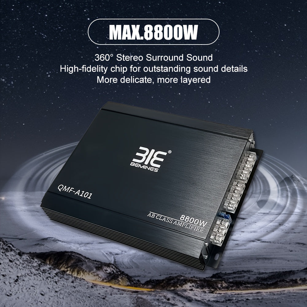 High-Power Class A/B Car Amplifier - 4-Channel, 12V Stereo Audio with RMS.70W*4, Enhanced Heat Dissipation for All Vehicles