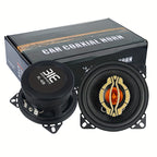 QMF KL-40B High-Performance Car Speakers, 4" Coaxial Horns with Deep Bass, Easy Install, Shockproof Design, Stereo Sound, MP3 Compatible