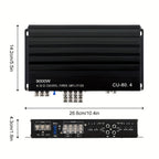 Car Mods A/B Class 4-Channel Car Amplifier, Compact And Ultra-Thin Power Amplifier, 12V Stereo Audio Amplifier, RMS.70W*4 with Excellent Heat Dissipation And Strong Power, Primarily Promoting Four-Door Speakers