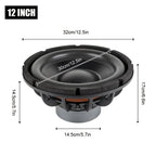 Super Bass Car Speaker, 12-Inch Dual Magnet Dual Voice Coil Speaker, High Power, Enhances Original Car Audio, RMS. 600W, Without Battery