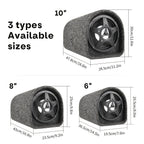 Shocking Bass, 6-Inch/8-Inch/10-Inch Car Tunnel-Shaped Active Subwoofer, RMS.200W Comes with Amplifier Board to Enhance Sound Quality, with Tweeter High-Power Amplifier And High-Capacity Capacitors to Bring Wonderful Music, Without Battery