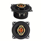 QMF KL-40B High-Performance Car Speakers, 4" Coaxial Horns with Deep Bass, Easy Install, Shockproof Design, Stereo Sound, MP3 Compatible