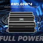 Class A/B 2-channel Car Power Amplifier | High Power, 12V Stereo Audio Amplifier, Excellent Heat Dissipation, Sound Quality Improvement, Aluminum Alloy, Universal Fit, Bemines Brand