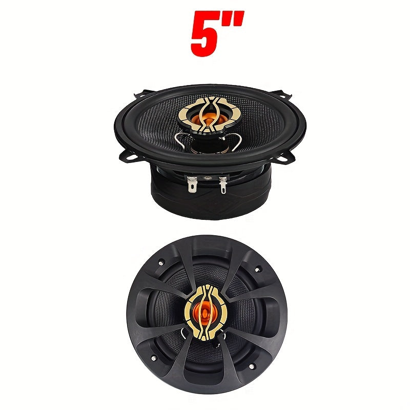 1 Pair of 4-inch/5-inch/6.5-inch Coaxial Car Speakers - 600W/800W/1000W, 4 Ohm, Suitable for Car Audio Upgrades