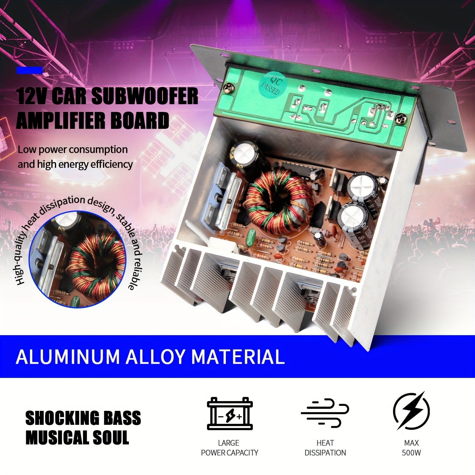 12V High Power Car Subwoofer Car Amplifier Board