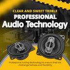 Pair of 4-Inch 4-Way Car Coaxial Speakers, HiFi Stereo Full Range, 12V Vehicle Audio Upgrade for Enhanced Sound Quality