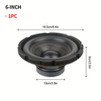 1pc 6-Inch/8-Inch/10-Inch Car Subwoofer, High Power Full-Range Speaker, 4 Ohm 100 Magnet 35 Core Full-Range Speaker, Good Sound Quality, Rich Bass, Suitable for Car Audio Modification, RMS. 100W, Without Battery