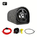 Shocking Bass, 6-Inch/8-Inch/10-Inch Car Tunnel-Shaped Active Subwoofer, RMS.200W Comes with Amplifier Board to Enhance Sound Quality, with Tweeter High-Power Amplifier And High-Capacity Capacitors to Bring Wonderful Music, Without Battery
