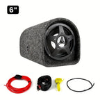 Shocking Bass, 6-Inch/8-Inch/10-Inch Car Tunnel-Shaped Active Subwoofer, RMS.200W Comes with Amplifier Board to Enhance Sound Quality, with Tweeter High-Power Amplifier And High-Capacity Capacitors to Bring Wonderful Music, Without Battery