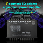 QMF ZY EQ7 Professional Car Equalizer 7-band Equalizer Car Audio, EQ Tuning Crossover Amplifier, 12V Car Equalizer