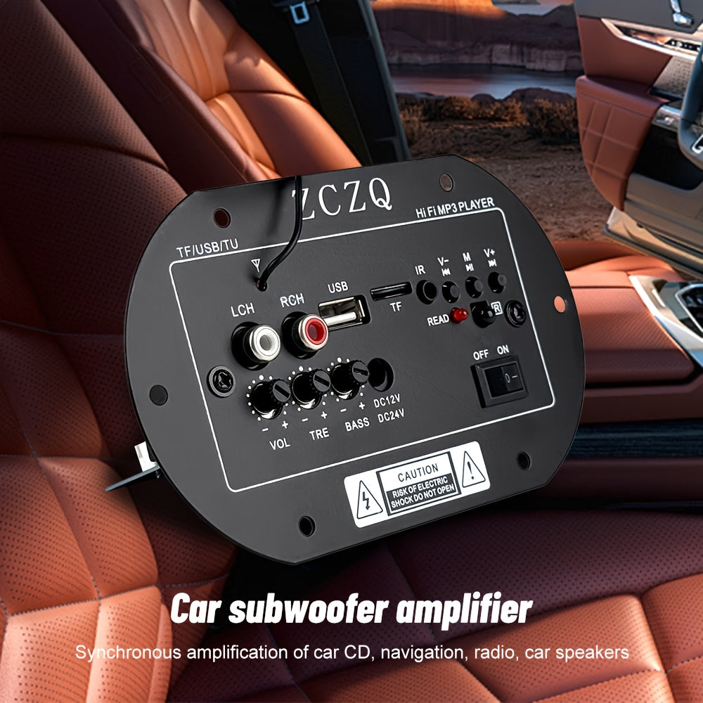Class A/B Car Amplifier Board, RMS. 50W In-Car, Home, and Outdoor Subwoofer Amplifier Board